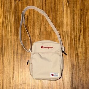 Champion grey crossbody Bag purse Murse women men handbag nwot embroider sporty